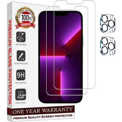 Entronix Clear Screen Protector & Camera Lens Protector Compatible with iPhone 12 Pro - 4-Piece Combo - A-1 Thread Vault