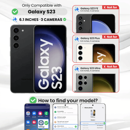Entronix Clear Screen Protector Compatible with Galaxy S23 - 2-Piece Combo - A-1 Thread Vault