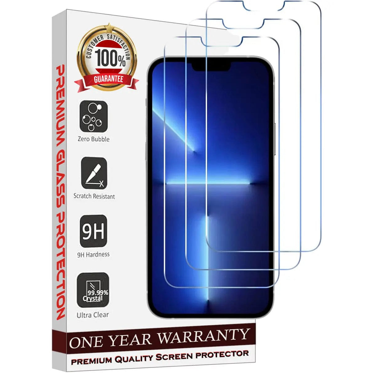 Entronix Clear Screen Protector Compatible with iPhone 14 Pro - 3-Piece Combo - A-1 Thread Vault