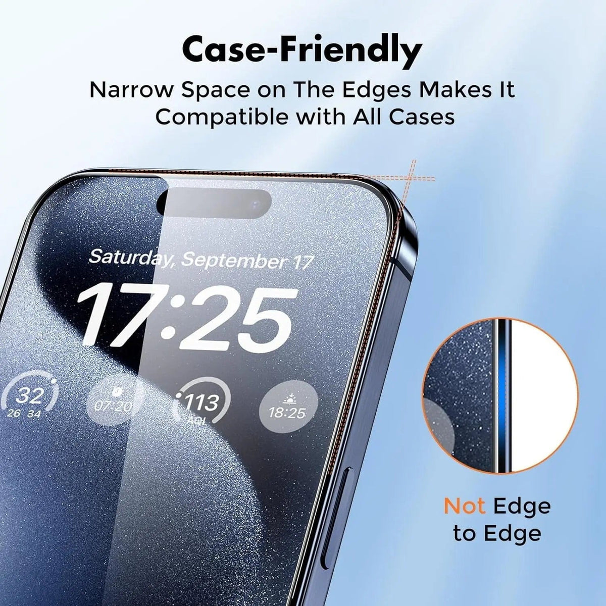 Entronix Clear Screen Protector Compatible with iPhone 15 Plus - 2-Piece Combo - A-1 Thread Vault