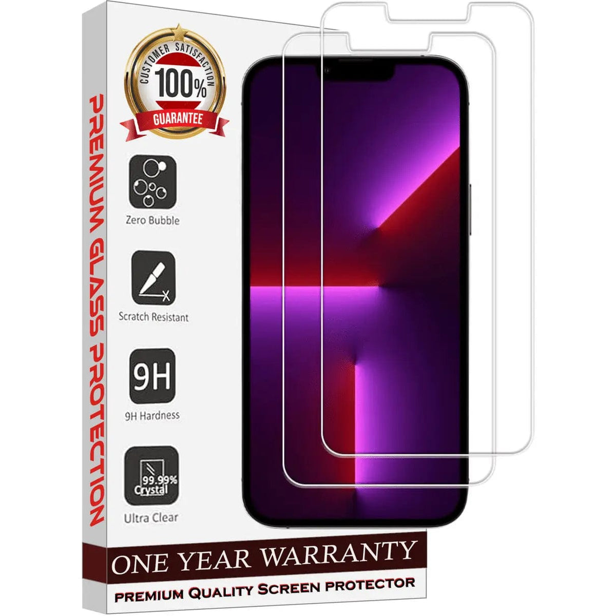 Entronix Clear Screen Protector Compatible with iPhone 15 Plus - 2-Piece Combo - A-1 Thread Vault