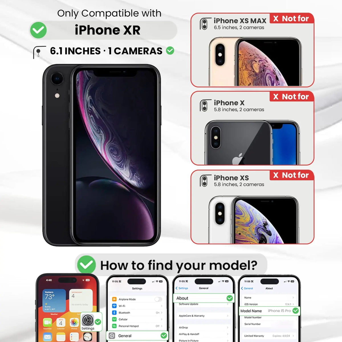 Entronix Clear Screen Protector Compatible with iPhone XR - 2-Piece Combo - A-1 Thread Vault