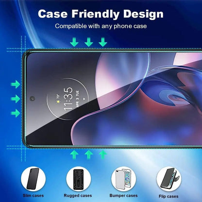 Entronix Clear Screen Protector Compatible with Moto Edge 2022 - 3-Piece Combo - A-1 Thread Vault