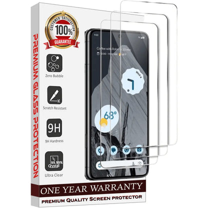 Entronix Clear Screen Protector Compatible with Pixel 8 Pro - 3-Piece Combo - A-1 Thread Vault