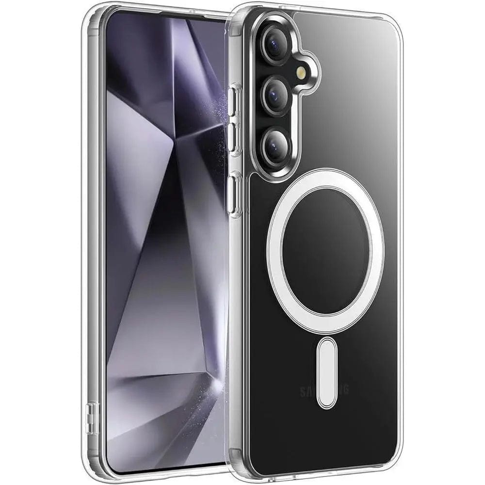 Entronix [Magnetic] Case Compatible with Galaxy S24 - [Hard Back] Slim Clear - A-1 Thread Vault