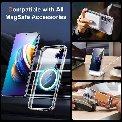 Entronix [Magnetic] Case Compatible with Galaxy S24 Plus - [Hard Back] Slim Clear - A-1 Thread Vault