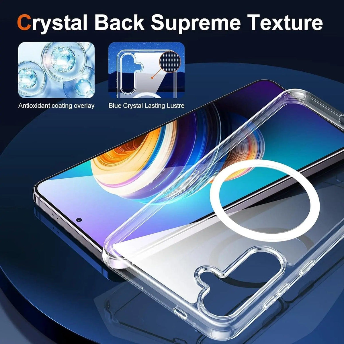 Entronix [Magnetic] Case Compatible with Galaxy S24 Plus - [Hard Back] Slim Clear - A-1 Thread Vault