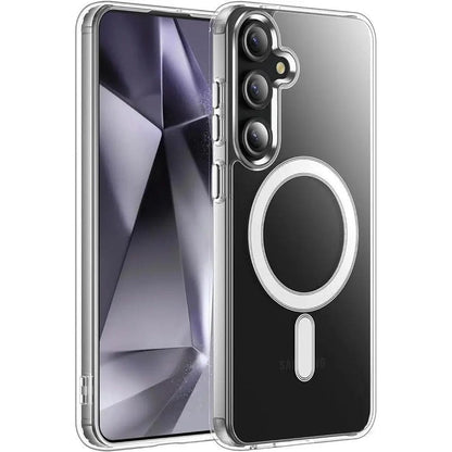 Entronix [Magnetic] Case Compatible with Galaxy S24 Plus - [Hard Back] Slim Clear - A-1 Thread Vault