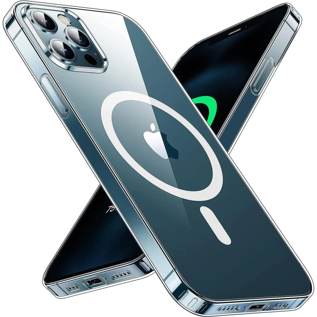 Entronix [Magnetic] Case Compatible with iPhone 12 - [Hard Back] Slim Clear - A-1 Thread Vault