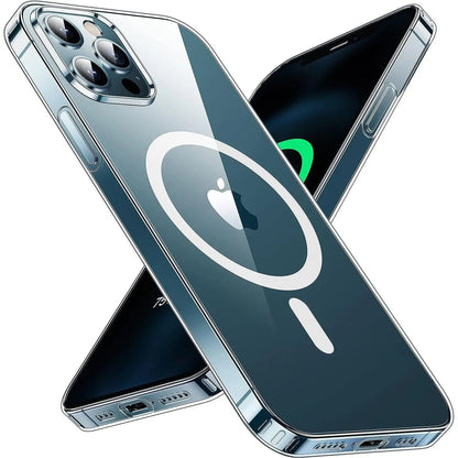 Entronix [Magnetic] Case Compatible with iPhone 12 - [Hard Back] Slim Clear - A-1 Thread Vault