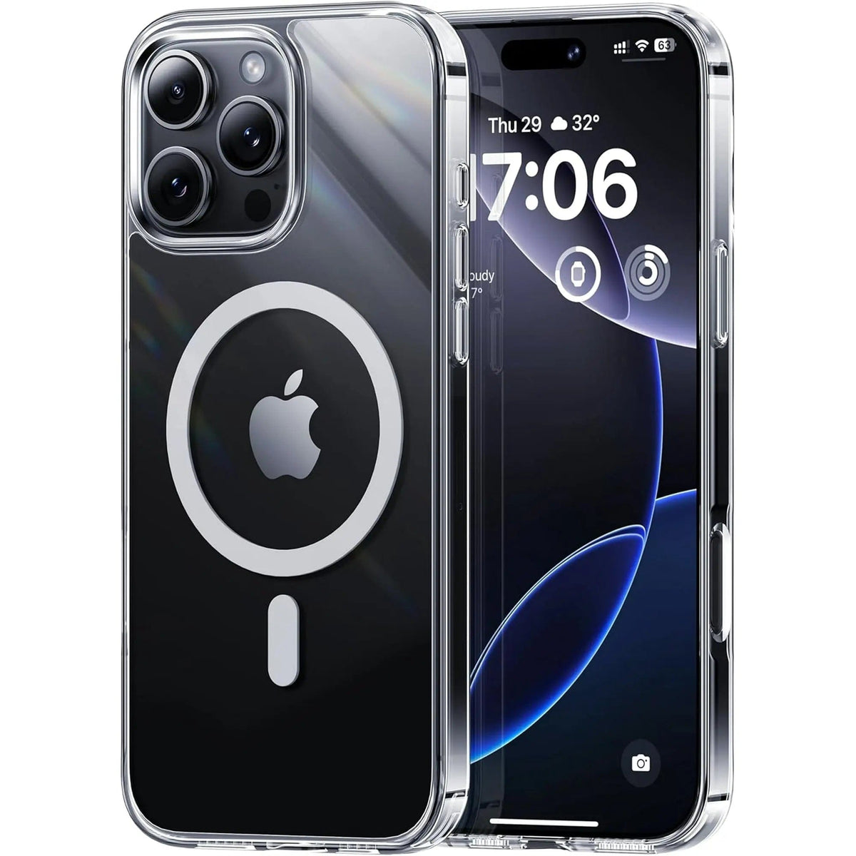 Entronix [Magnetic] Case Compatible with iPhone 12 Pro Max - [Hard Back] Slim Clear - A-1 Thread Vault