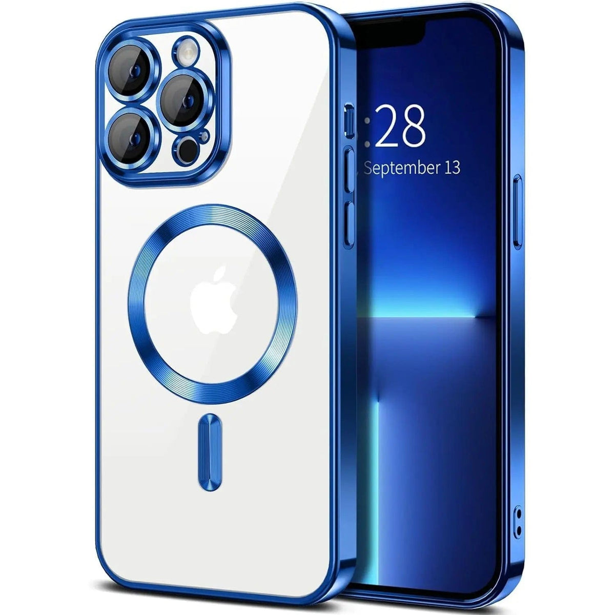 Entronix [Magnetic] Case Compatible with iPhone 13 Pro - [Clear Back] Luxury Glossy Cover - A-1 Thread Vault
