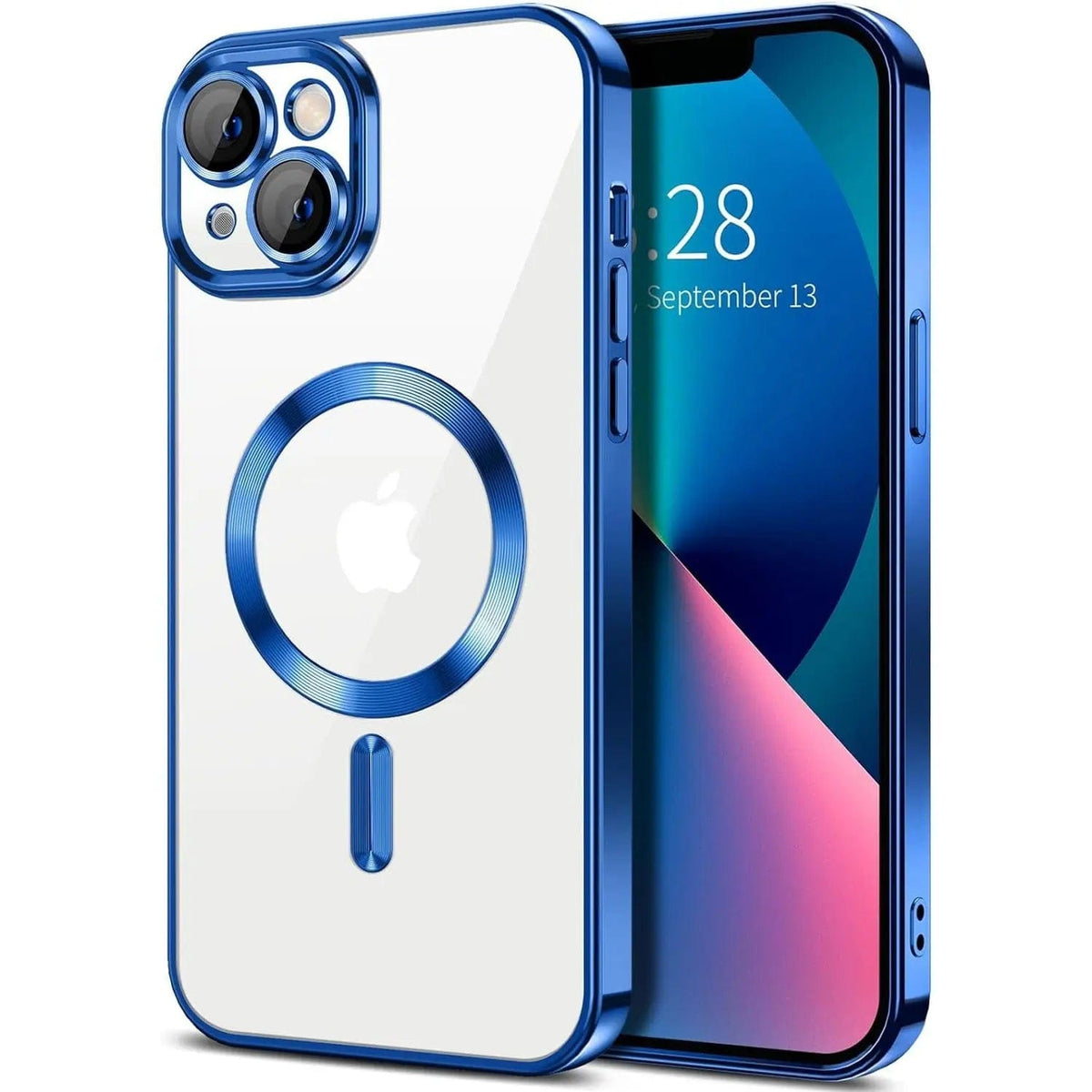 Entronix [Magnetic] Case Compatible with iPhone 14 - [Clear Back] Luxury Glossy Cover - A-1 Thread Vault