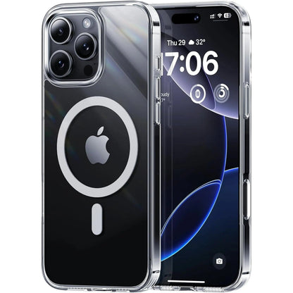 Entronix [Magnetic] Case Compatible with iPhone 14 Pro Max - [Hard Back] Slim Clear - A-1 Thread Vault