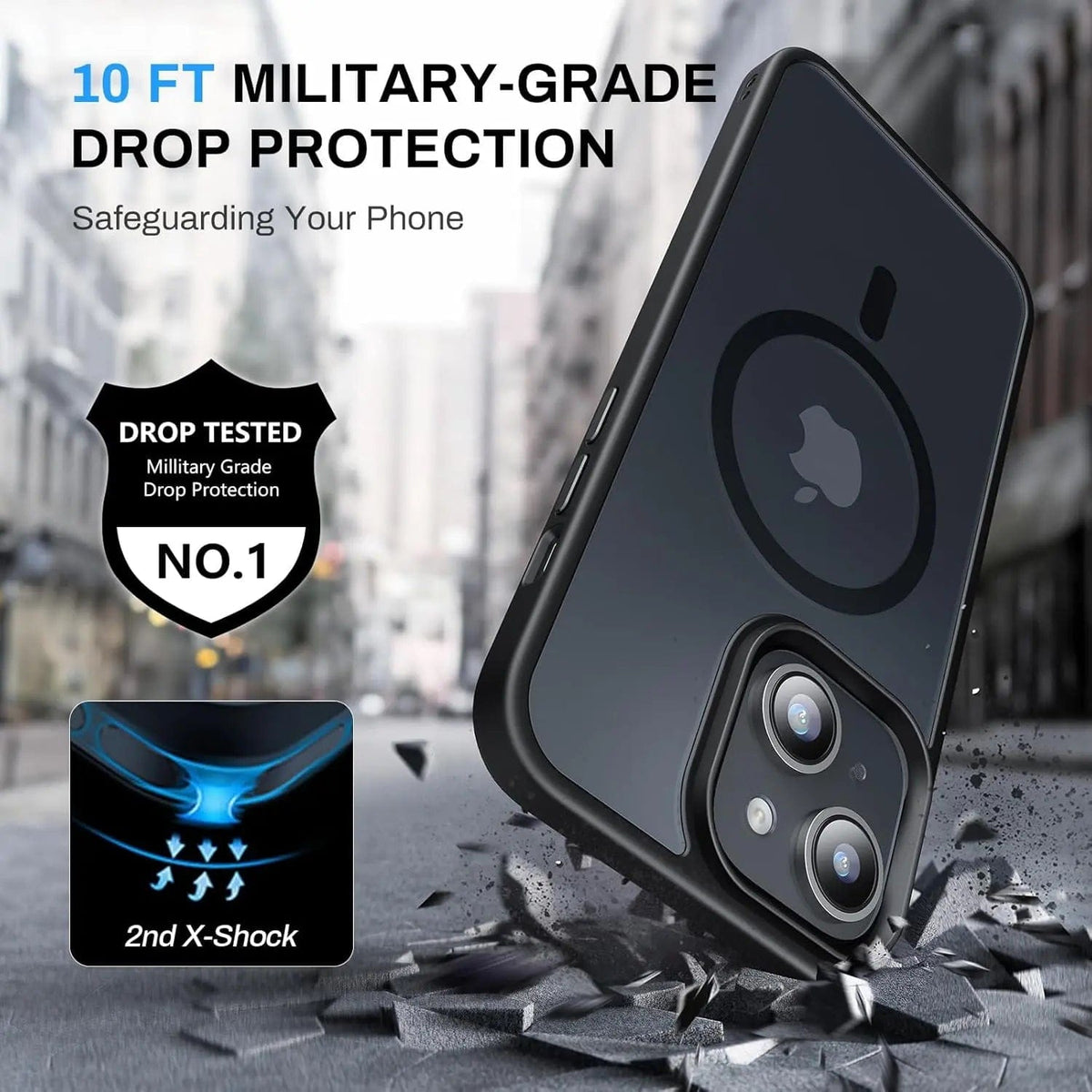 Entronix [Magnetic] Case Compatible with iPhone 15 Plus - Translucent Frosted Matte - A-1 Thread Vault