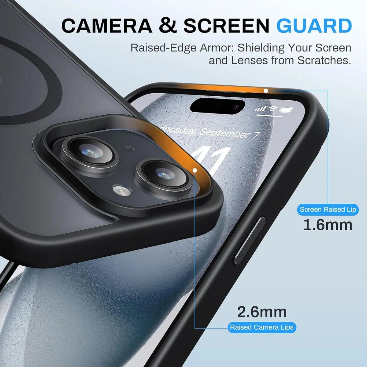 Entronix [Magnetic] Case Compatible with iPhone 15 Plus - Translucent Frosted Matte - A-1 Thread Vault