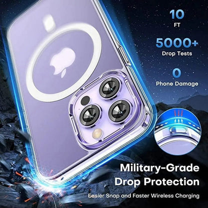 Entronix [Magnetic] Case Compatible with iPhone 15 Pro - [Hard Back] Slim Clear - A-1 Thread Vault