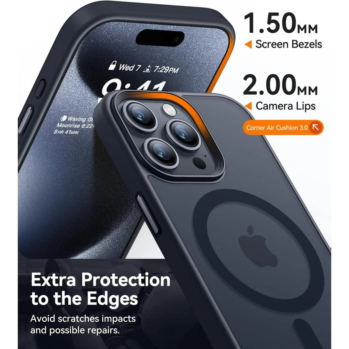 Entronix [Magnetic] Case Compatible with iPhone 15 Pro - Translucent Frosted Matte - A-1 Thread Vault
