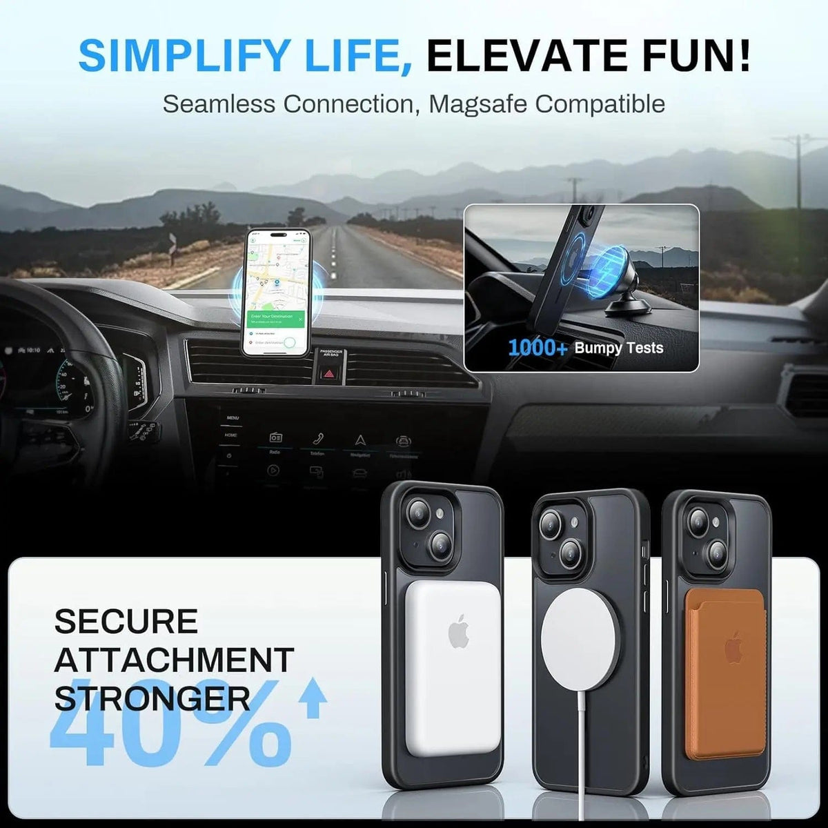 Entronix [Magnetic] Case Compatible with iPhone 15 - Translucent Frosted Matte - A-1 Thread Vault