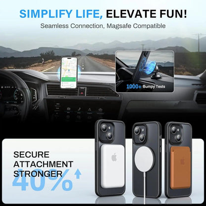 Entronix [Magnetic] Case Compatible with iPhone 15 - Translucent Frosted Matte - A-1 Thread Vault