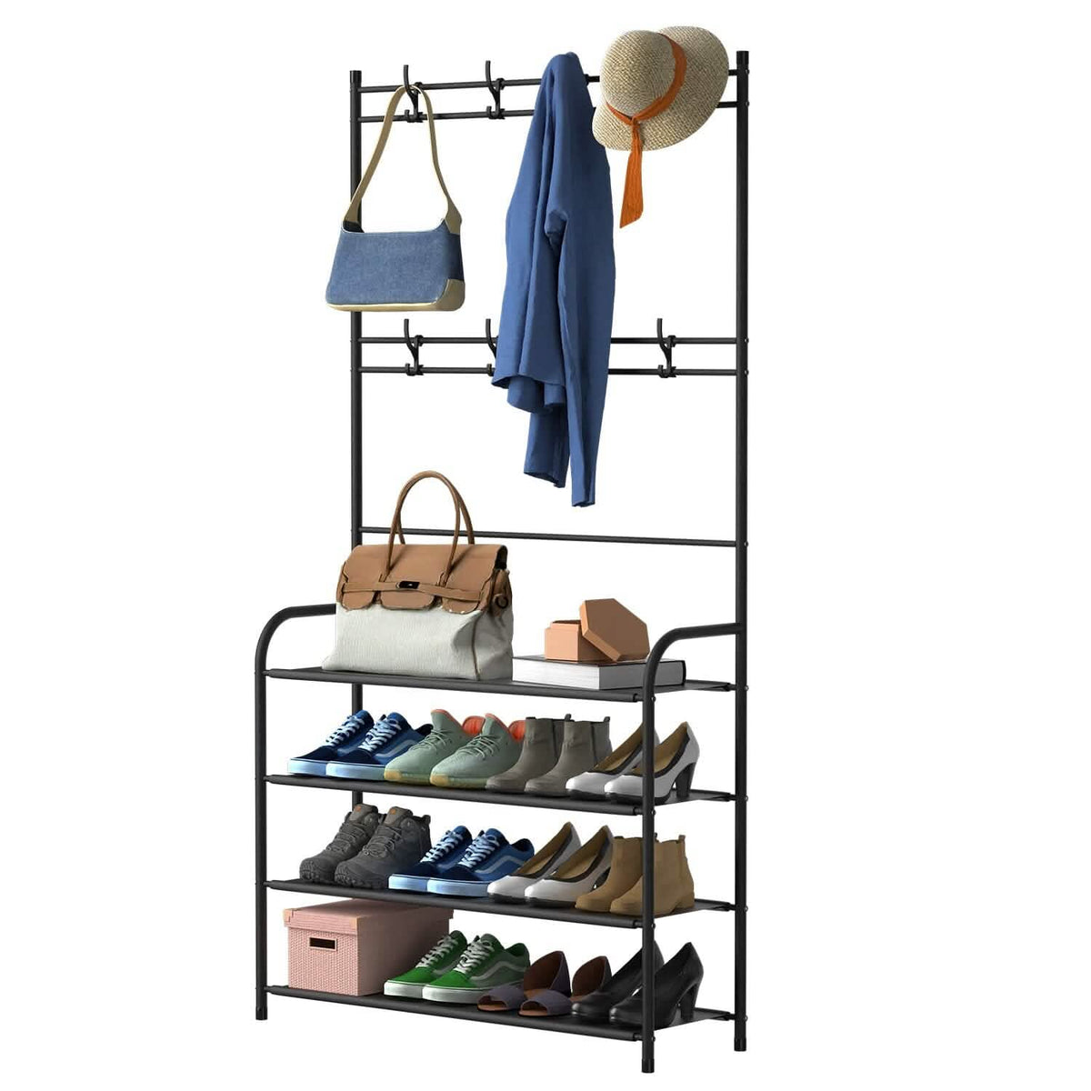 Entryway Coat Hat Rack Shoe Storage Shelf - A-1 Thread Vault