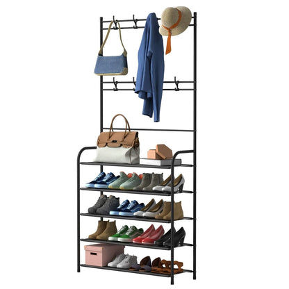 Entryway Coat Hat Rack Shoe Storage Shelf - A-1 Thread Vault
