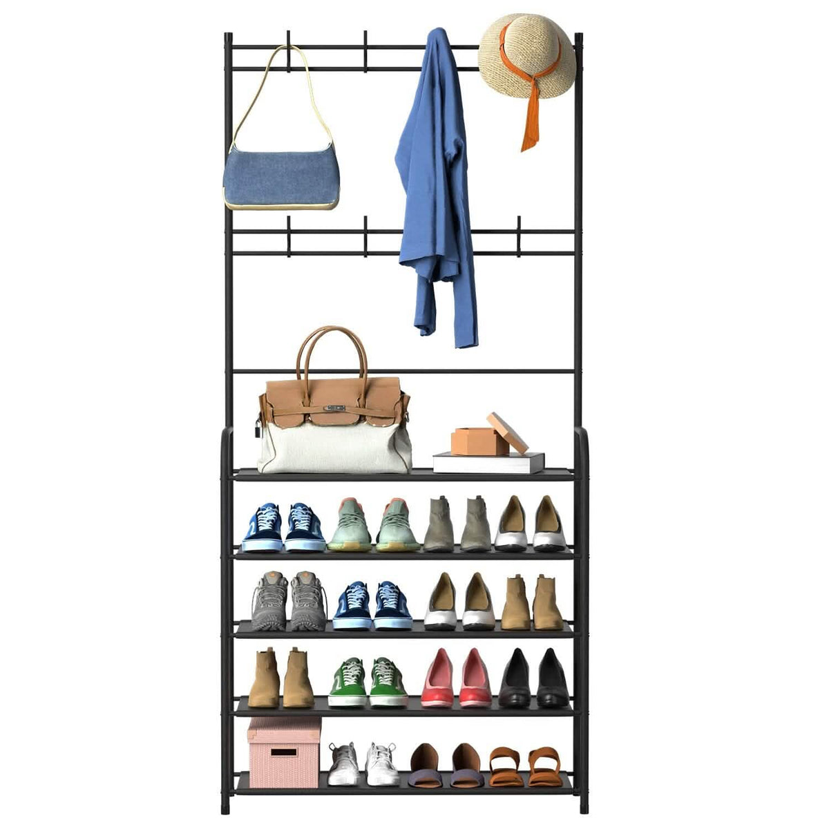 Entryway Coat Hat Rack Shoe Storage Shelf - A-1 Thread Vault