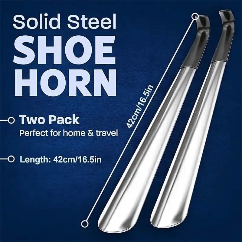 Ergonomic Stainless Steel Easy Grip Long Handle Shoe Horn - A-1 Thread Vault
