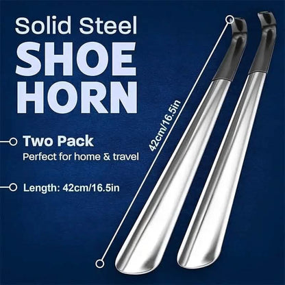 Ergonomic Stainless Steel Easy Grip Long Handle Shoe Horn - A-1 Thread Vault