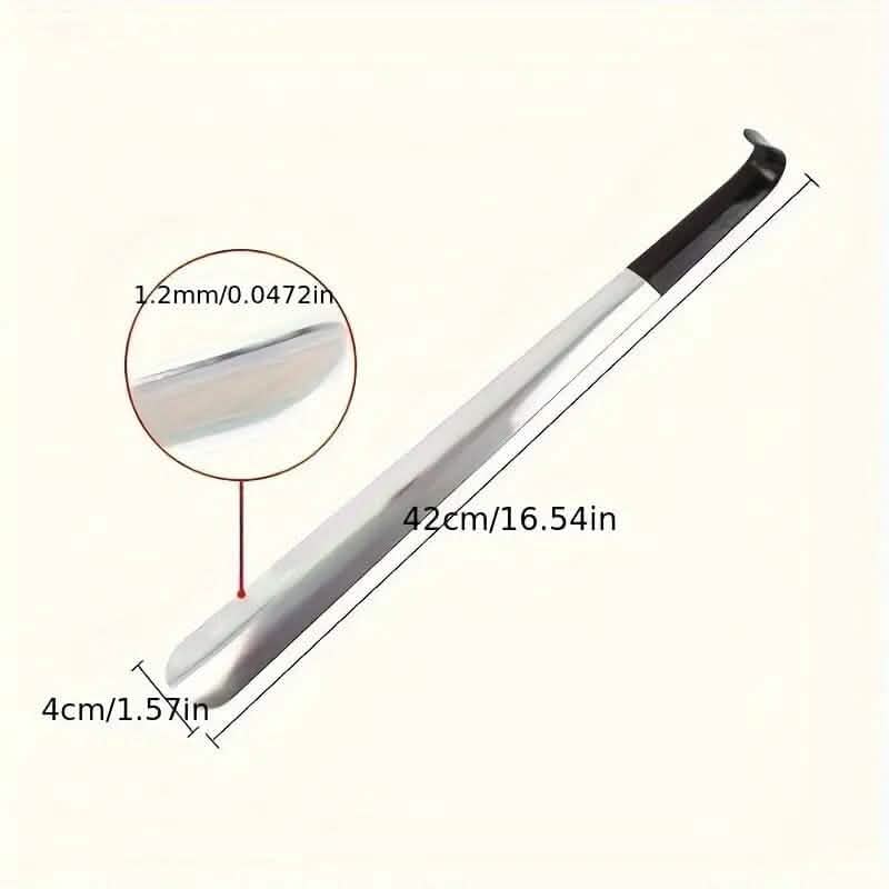Ergonomic Stainless Steel Easy Grip Long Handle Shoe Horn - A-1 Thread Vault