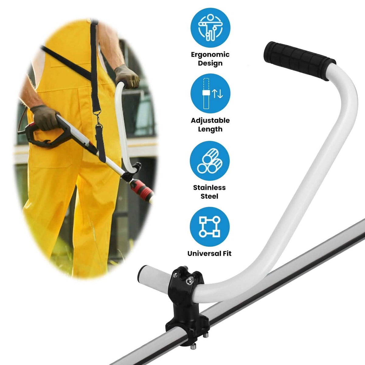 Ergonomic Trimmer Handle Grip with Shoulder Strap - A-1 Thread Vault