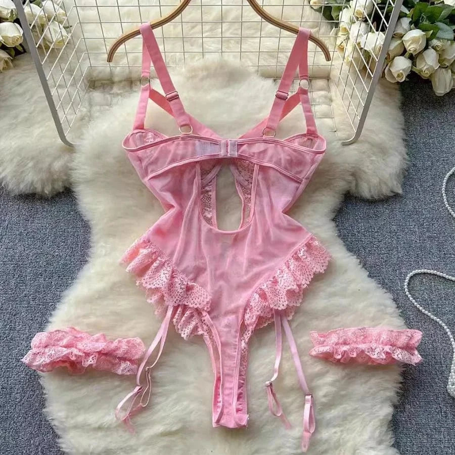 Erotic Underwear Bras Sets For Women Lace Garter Lingerie Intimates 2025 Underwire Bra And Panty Thongs Ladies Underwear Set - A-1 Thread Vault