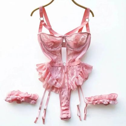 Erotic Underwear Bras Sets For Women Lace Garter Lingerie Intimates 2025 Underwire Bra And Panty Thongs Ladies Underwear Set - A-1 Thread Vault