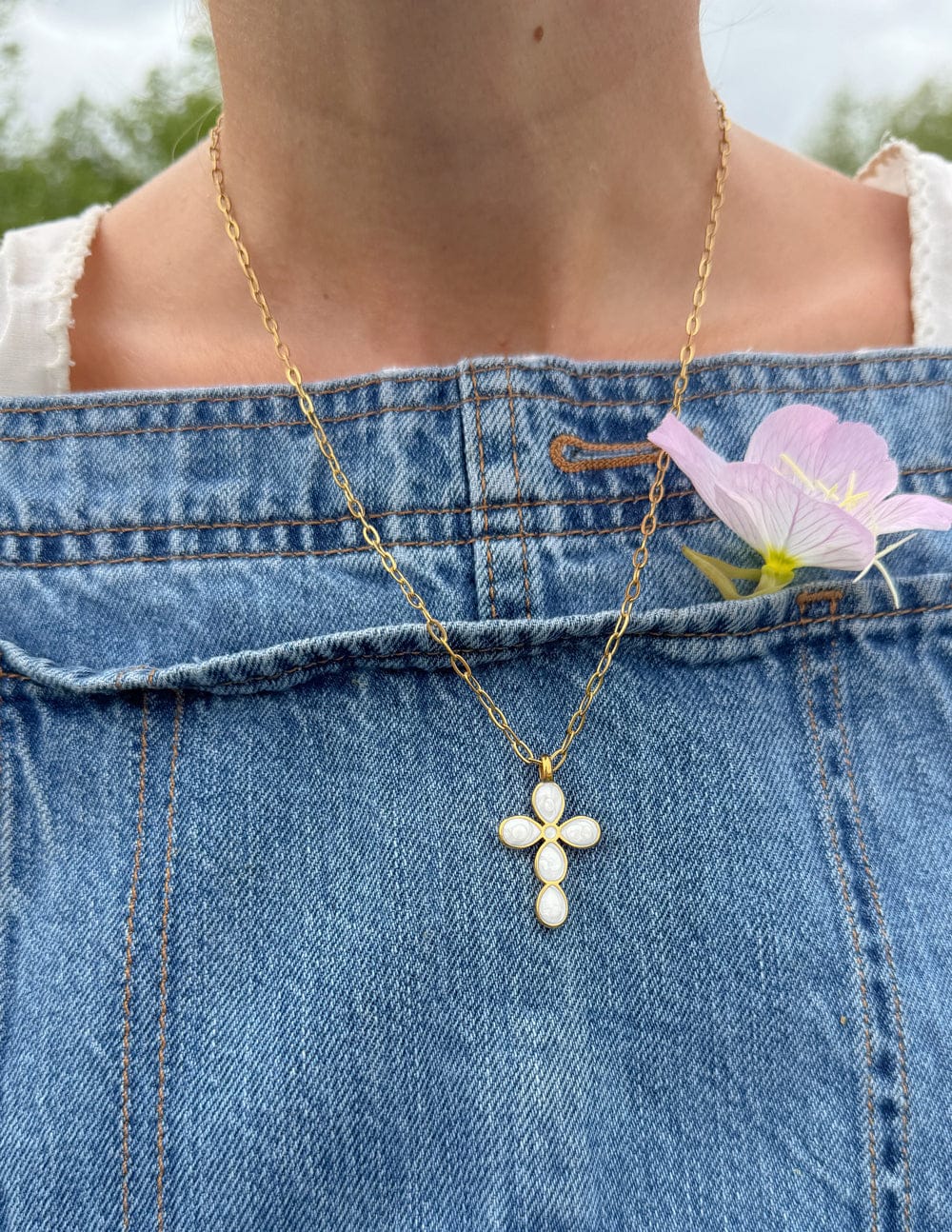 Eternal Light Cross Paperclip Chain Necklace - A-1 Thread Vault