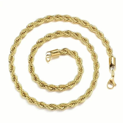 European Classic Twist Necklace Rope Chain - A-1 Thread Vault