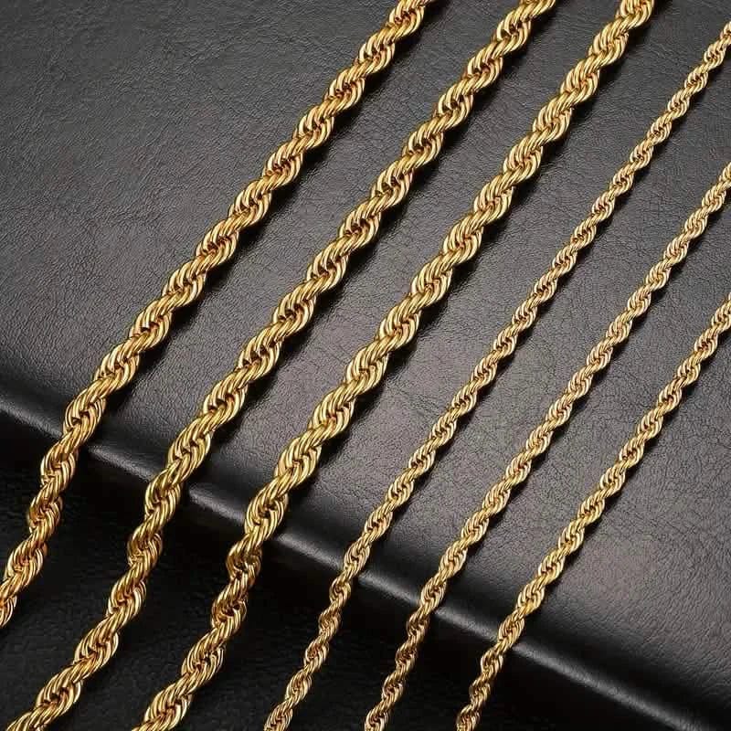 European Classic Twist Necklace Rope Chain - A-1 Thread Vault