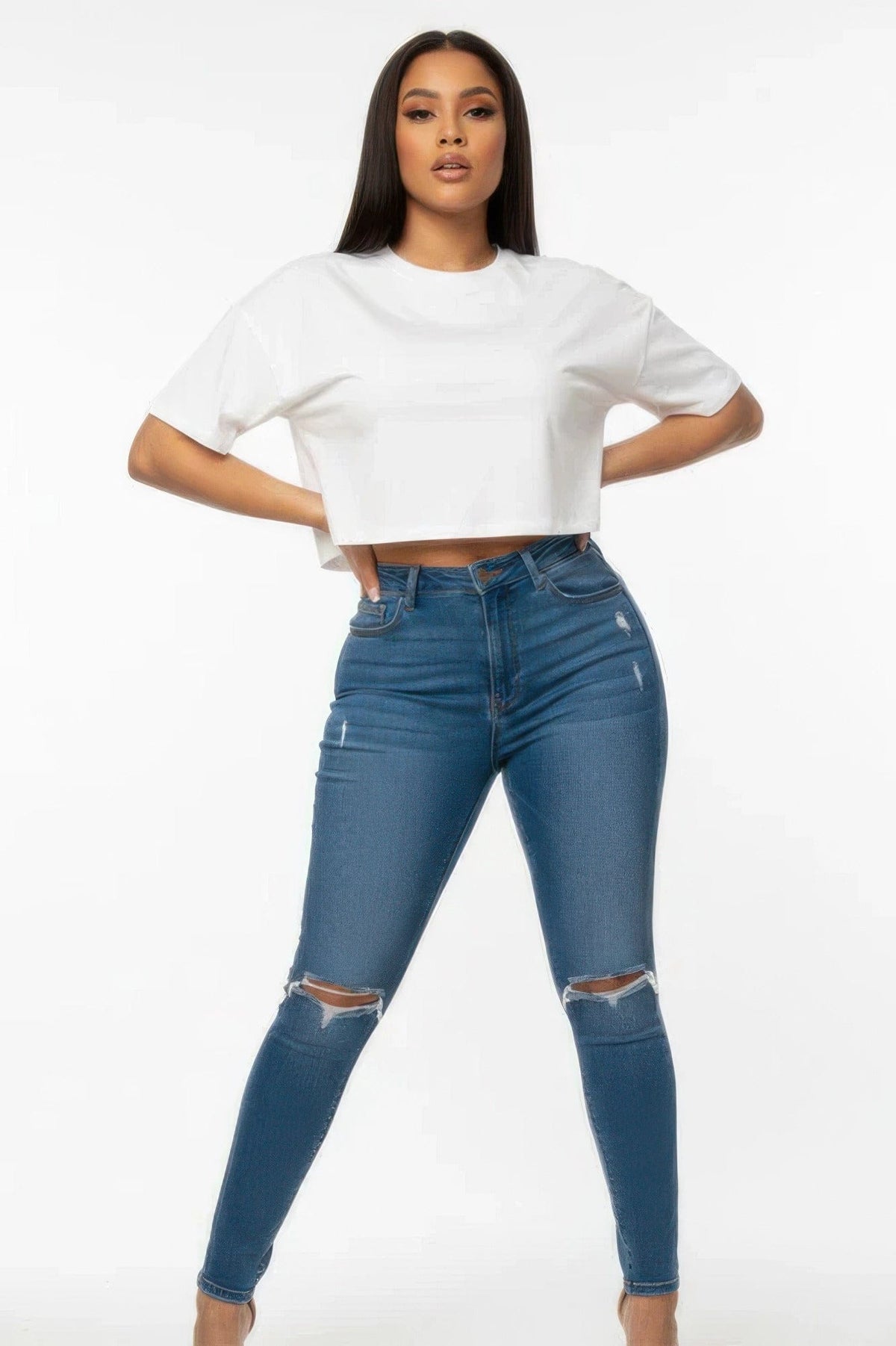 Everyday Essential Cropped Crew Neck T-Shirt - A-1 Thread Vault