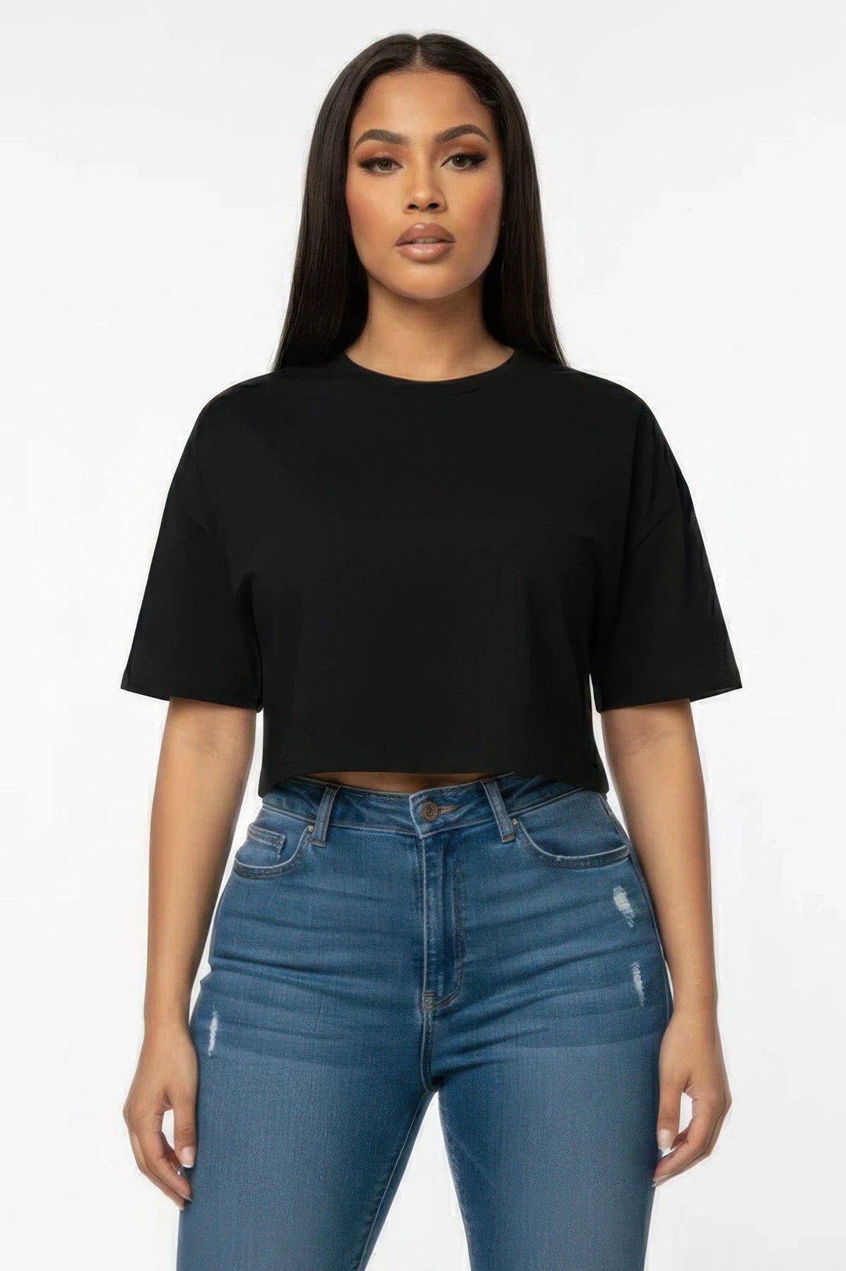 Everyday Essential Cropped Crew Neck T-Shirt - A-1 Thread Vault