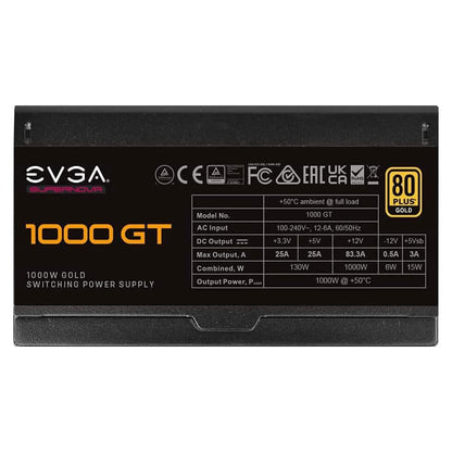 EVGA Supernova 1000 GT 80 Plus Gold 1000W Power Supply (Refurbished) - A-1 Thread Vault