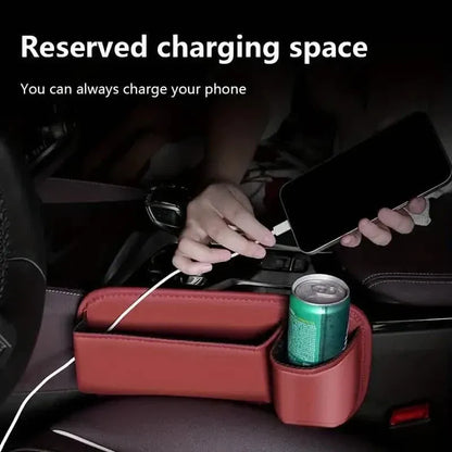 Expandable Car Seat Gap Organizer with Cup & Phone Holder - A-1 Thread Vault