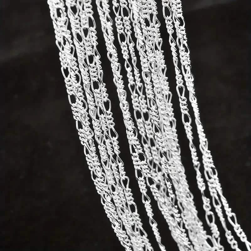 Exquisite Copper Necklace Chain, 16–30in Adjustable, 925 Silver Plated - A-1 Thread Vault