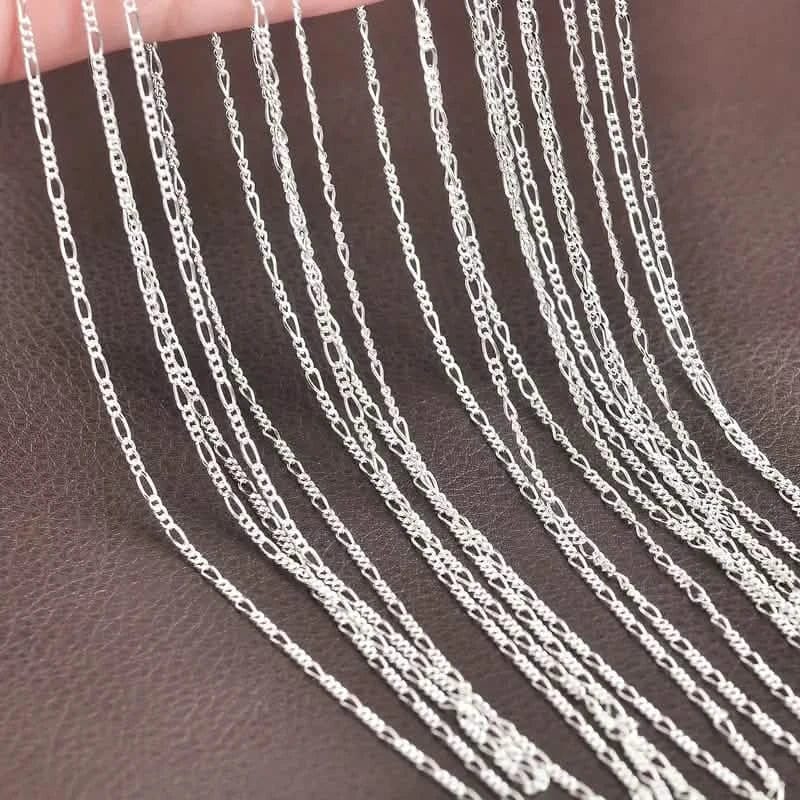 Exquisite Copper Necklace Chain, 16–30in Adjustable, 925 Silver Plated - A-1 Thread Vault