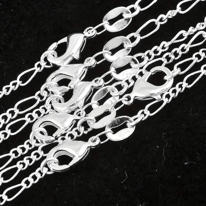 Exquisite Copper Necklace Chain, 16–30in Adjustable, 925 Silver Plated - A-1 Thread Vault