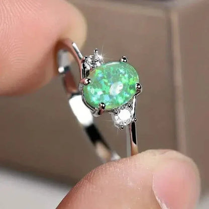 Exquisite Oval Artificial Opal Rings - A-1 Thread Vault