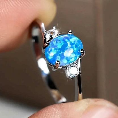 Exquisite Oval Artificial Opal Rings - A-1 Thread Vault