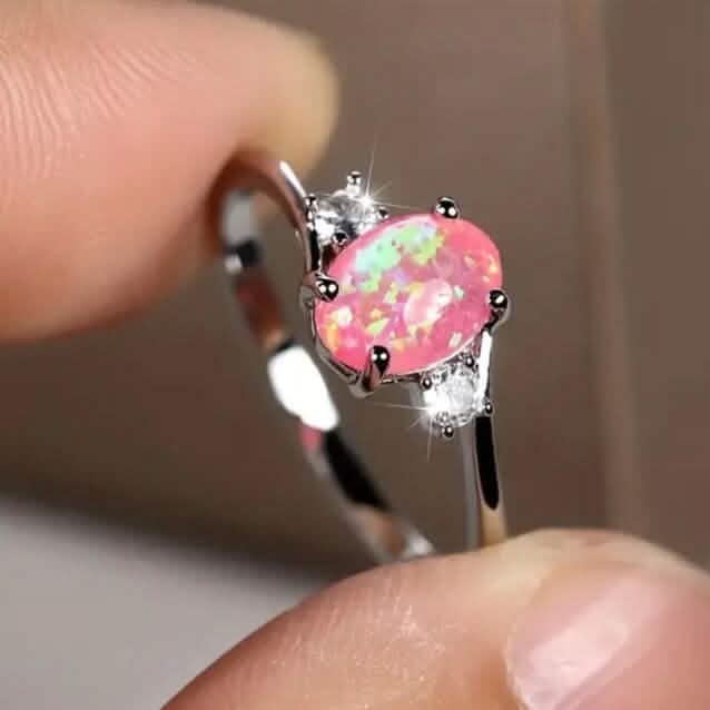 Exquisite Oval Artificial Opal Rings - A-1 Thread Vault