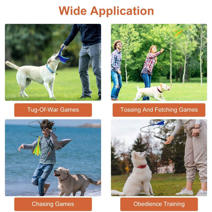 Extendable Dog Flirt Pole with 2 Replaceable Interactive Tail Toys - A-1 Thread Vault