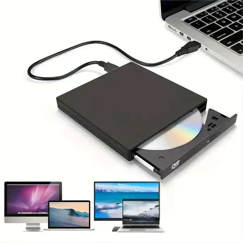 External CD/DVD Drive – USB 3.0 Slim Portable CD-RW/DVD-RW Burner for PC & Laptop - A-1 Thread Vault