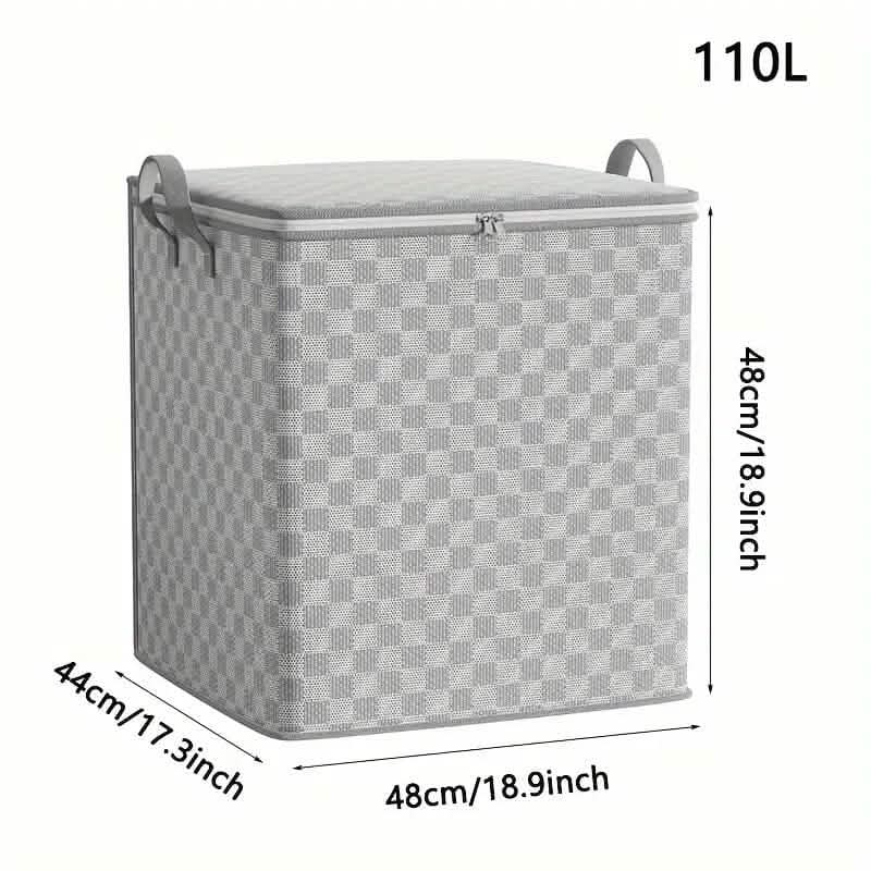 Checkerboard Canvas Portable Storage Box - A-1 Thread Vault
