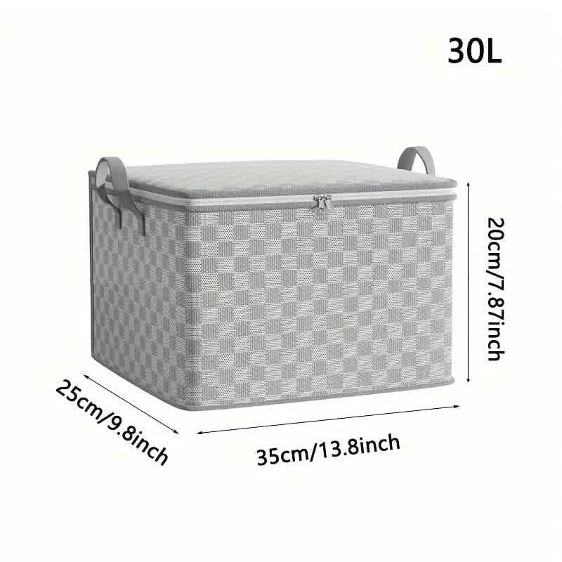 Checkerboard Canvas Portable Storage Box - A-1 Thread Vault